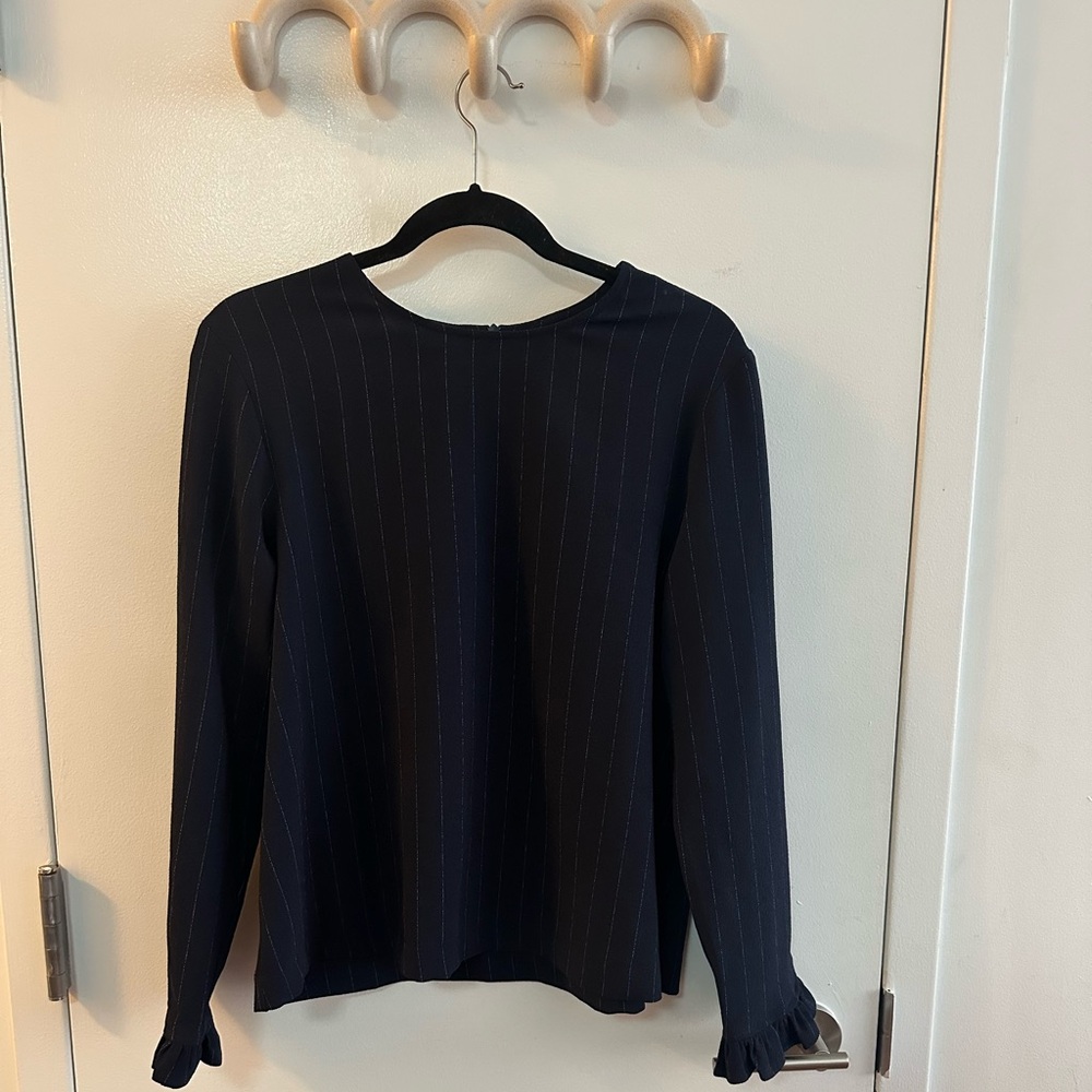 Ganni Clark Blouse in Total Eclipse